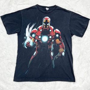 Delta Marvel Iron Man Short Sleeve Crewneck Graphic T-Shirt in Black Men’s Sz M